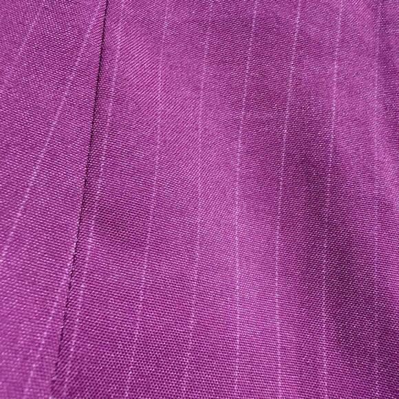 Kyo pink purple pin stripe high rise TALL trousers with pockets - women's 6 - Picture 3 of 6